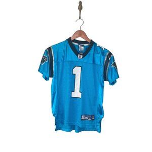 NFL Equipment Carolina Panther Football Cam Newton Blue Jersey Youth M 10- 12